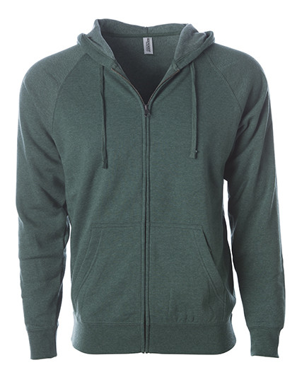 Independent Unisex Midweight Special Blend Raglan Zip Hood Moss