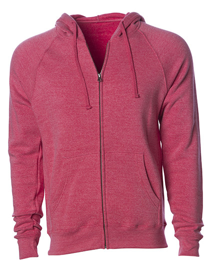 Independent Unisex Midweight Special Blend Raglan Zip Hood Pomegranate