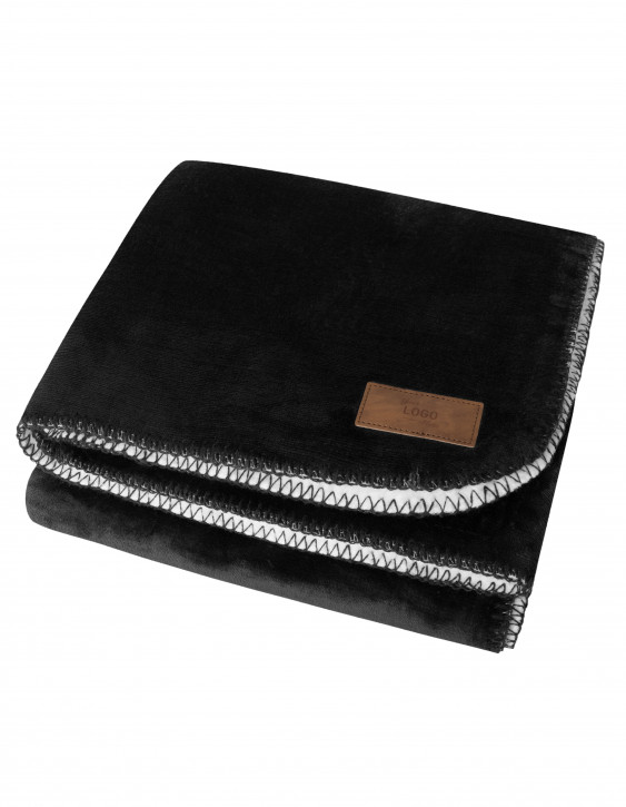 L-merch Sherpa Fleece Decke Black
