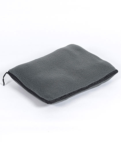 L-merch Mikrofleece-Decken-Kissen-Set Recycled Grey