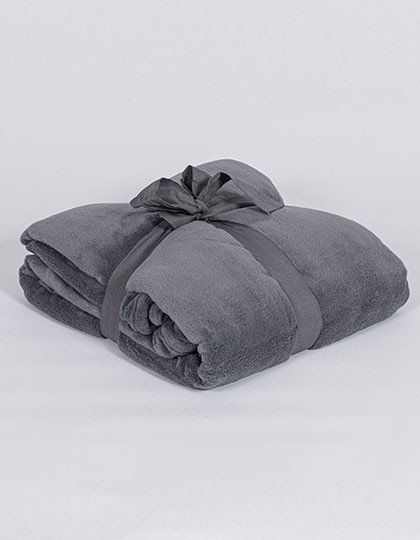 L-merch Coral-Fleece-Decke Recycled Grey