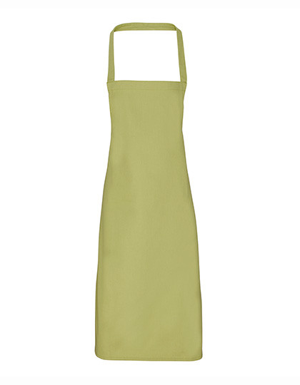 Premier Workwear Organic Cotton Bib Apron (No Pocket) Lime (ca. Pantone 382C)