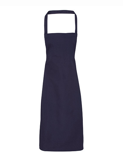 Premier Workwear Organic Cotton Bib Apron (No Pocket) Navy (ca. Pantone 2766C)