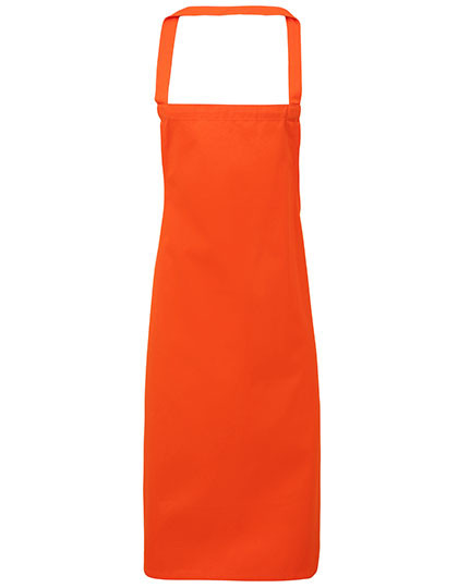 Premier Workwear Organic Cotton Bib Apron (No Pocket) Orange (ca. Pantone 1655C)