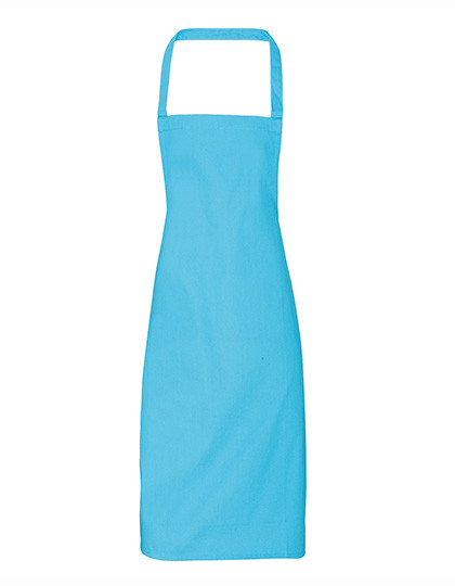 Premier Workwear Organic Cotton Bib Apron (No Pocket) Turquoise (ca. Pantone 312C)