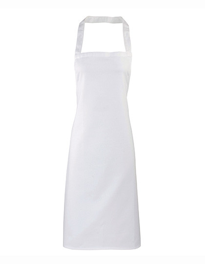 Premier Workwear Organic Cotton Bib Apron (No Pocket) White