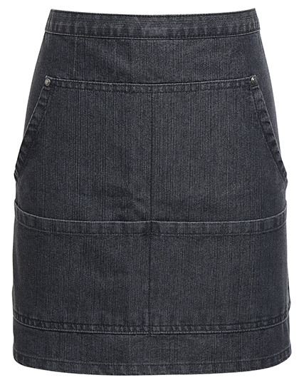 Premier Workwear Jeans Stitch Denim Waist Apron Black Denim (ca. Pantone 433C)