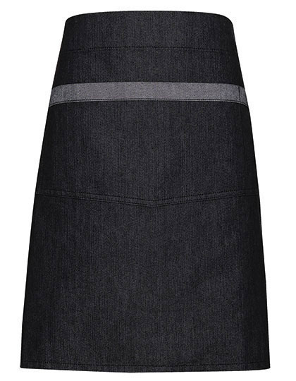 Premier Workwear Domain Contrast Denim Waist Apron Black Denim (ca. Pantone 433C)