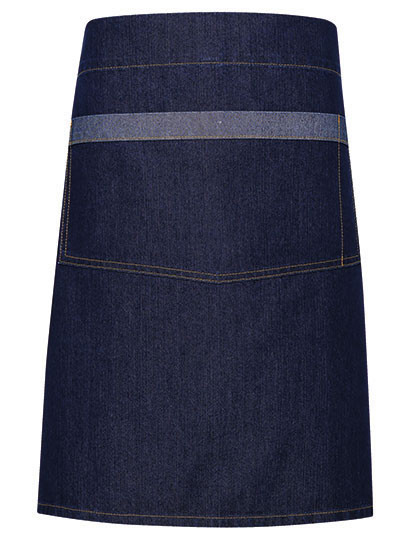 Premier Workwear Domain Contrast Denim Waist Apron Indigo Denim (ca. Pantone 2767C)