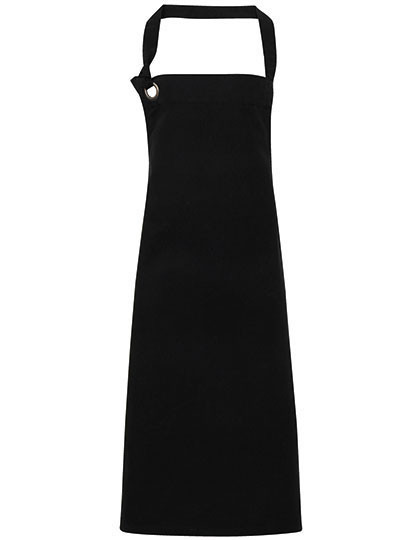 Premier Workwear Calibre Heavy Cotton Canvas Bib Apron Black (ca. Pantone Black C)