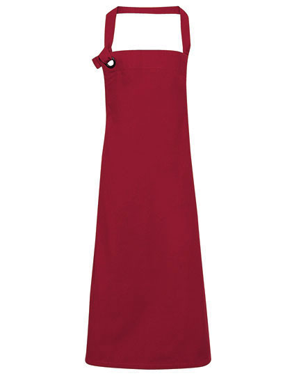 Premier Workwear Calibre Heavy Cotton Canvas Bib Apron Burgundy