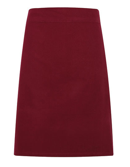 Premier Workwear Calibre Heavy Cotton Canvas Waist Apron Burgundy