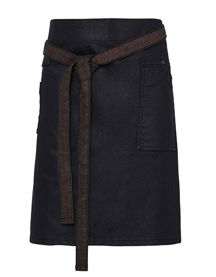 Premier Workwear Division Waxed Look Denim Waist Apron Indigo (ca. Pantone 2380C)