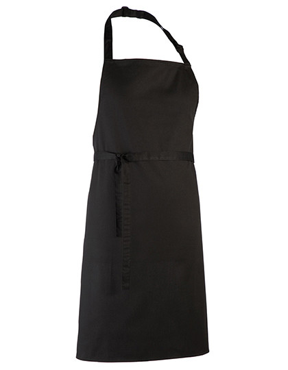 Premier Workwear Colours Collection Bib Apron Black (ca. Pantone Black C)