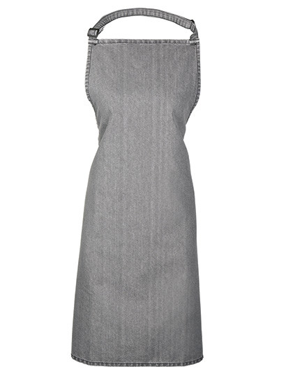Premier Workwear Colours Collection Bib Apron Grey Denim (ca. Pantone 425C)