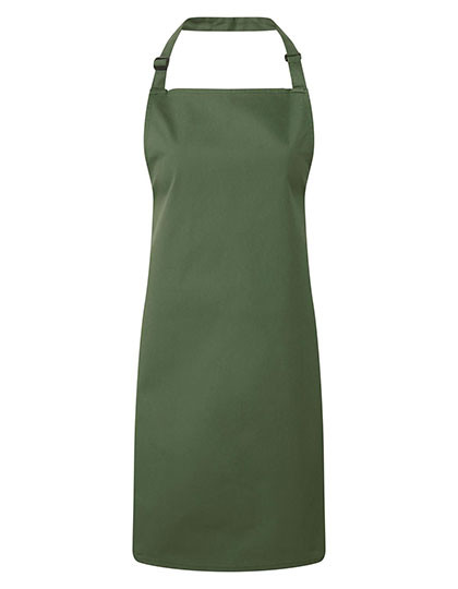 Premier Workwear Colours Collection Bib Apron Moss Green (ca. Pantone 2410C)