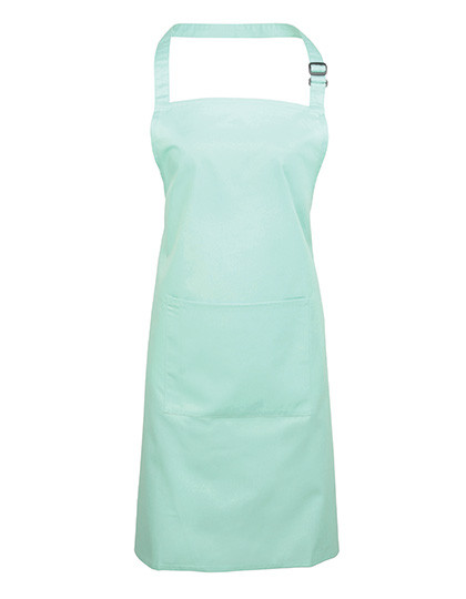 Premier Workwear Colours Collection Bib Apron With Pocket Aqua (ca. Pantone 344C)