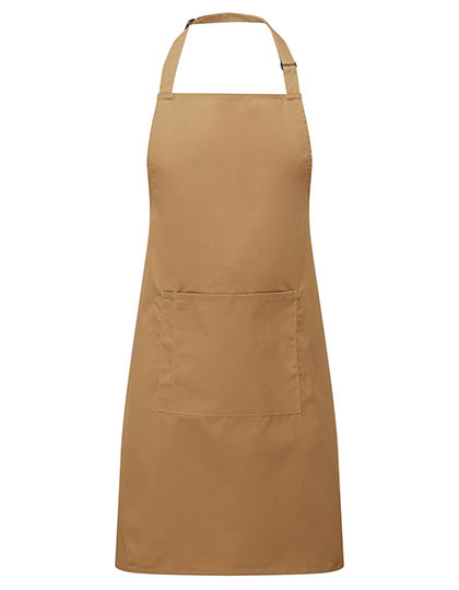 Premier Workwear Colours Collection Bib Apron With Pocket Camel (ca. Pantone 132C)