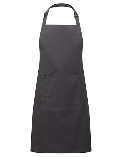 Premier Workwear Colours Collection Bib Apron With Pocket Charcoal