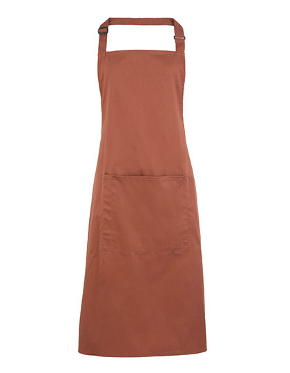 Premier Workwear Colours Collection Bib Apron With Pocket Chestnut (ca. Pantone 7525C)