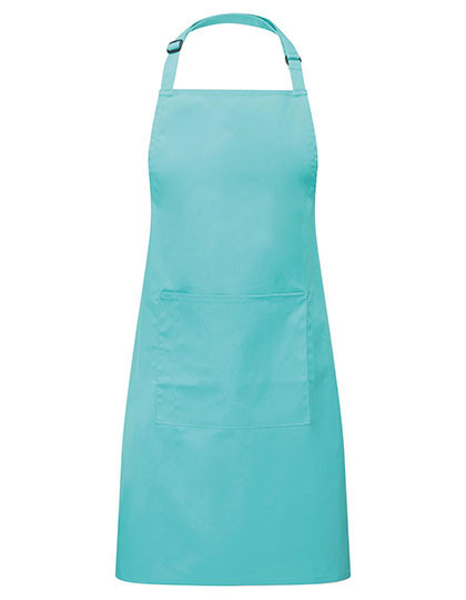 Premier Workwear Colours Collection Bib Apron With Pocket Duck Egg Blue (ca. Pantone 7466C)