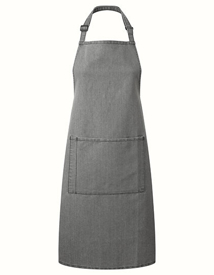 Premier Workwear Colours Collection Bib Apron With Pocket Grey Denim (ca. Pantone Cool Gray 10C)