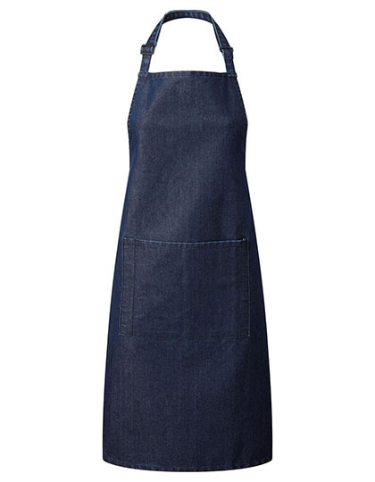 Premier Workwear Colours Collection Bib Apron With Pocket Indigo Denim