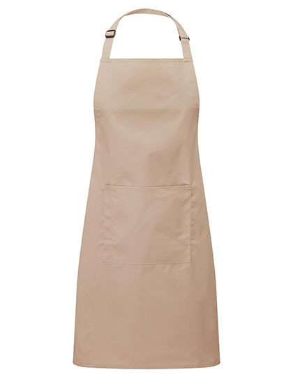 Premier Workwear Colours Collection Bib Apron With Pocket Latte (ca. Pantone 7530C)