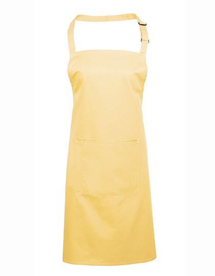 Premier Workwear Colours Collection Bib Apron With Pocket Lemon (ca. Pantone 127C)