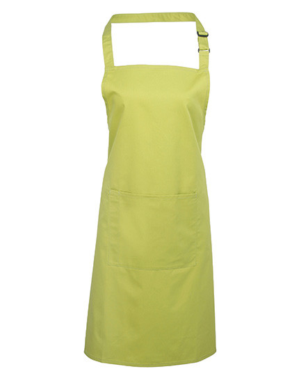 Premier Workwear Colours Collection Bib Apron With Pocket Lime (ca. Pantone 382C)