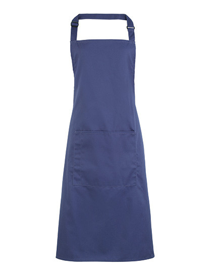 Premier Workwear Colours Collection Bib Apron With Pocket Marine Blue (ca. Pantone 281C)