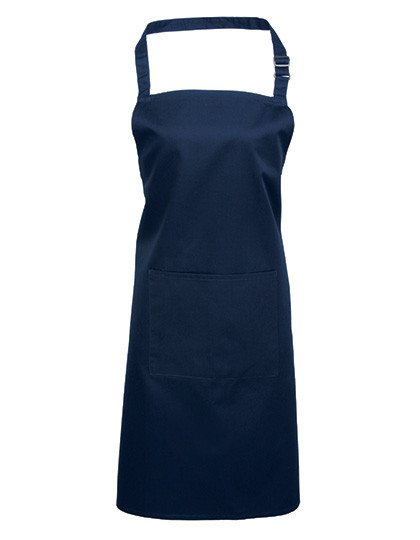 Premier Workwear Colours Collection Bib Apron With Pocket Navy (ca. Pantone 2766C)