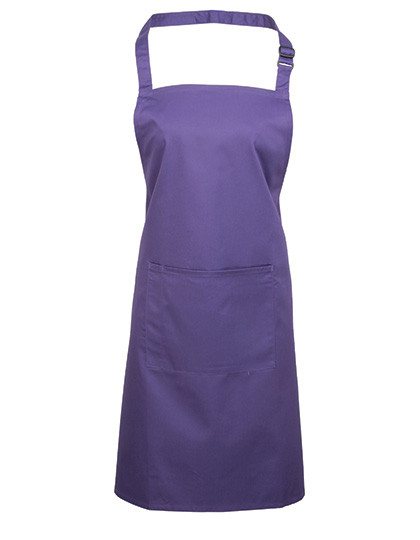 Premier Workwear Colours Collection Bib Apron With Pocket Purple (ca. Pantone 269C)