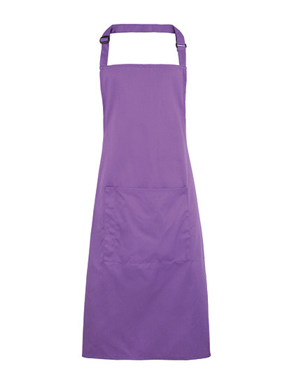 Premier Workwear Colours Collection Bib Apron With Pocket Rich Violet (ca. Pantone 2587C)