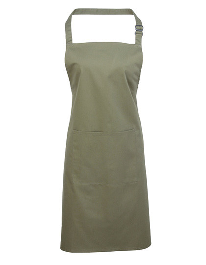 Premier Workwear Colours Collection Bib Apron With Pocket Sage (ca. Pantone 5497C)