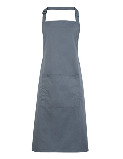 Premier Workwear Colours Collection Bib Apron With Pocket Steel (ca. Pantone 7545C)