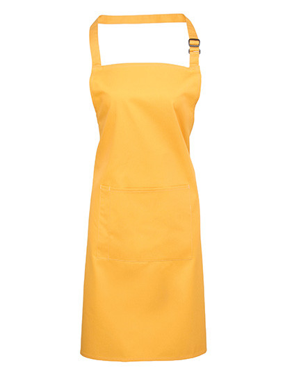 Premier Workwear Colours Collection Bib Apron With Pocket Sunflower (ca. Pantone 136C)