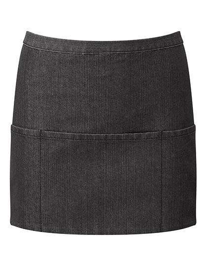 Premier Workwear Colours Collection 3-Pocket Apron Black Denim (ca. Pantone 532C)