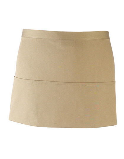 Premier Workwear Colours Collection 3-Pocket Apron Khaki (ca. Pantone 7503C)