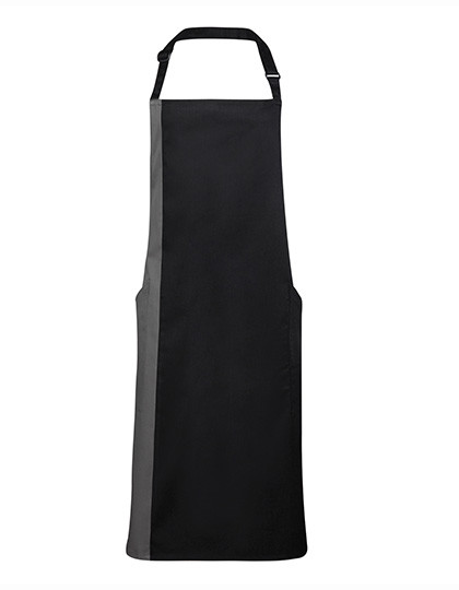 Premier Workwear Colours Collection Contrast Bib Apron Black