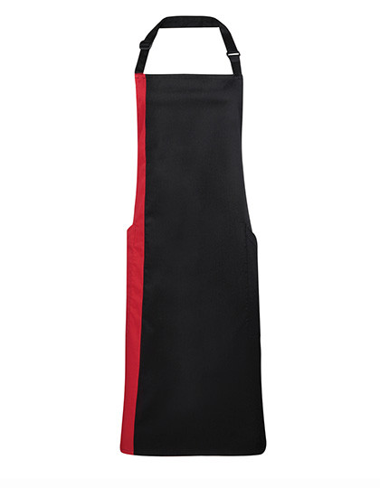 Premier Workwear Colours Collection Contrast Bib Apron Black