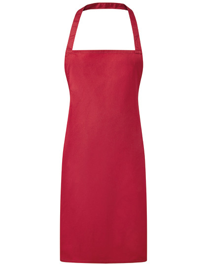 Premier Workwear Essential Bib Apron Red (ca. Pantone 201C)