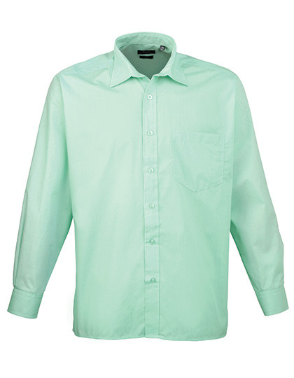 Premier Workwear Men´s Poplin Long Sleeve Shirt Aqua