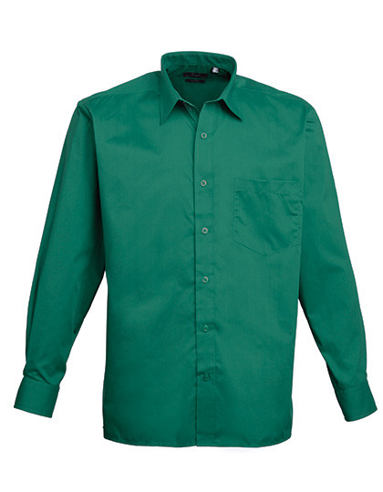 Premier Workwear Men´s Poplin Long Sleeve Shirt Emerald