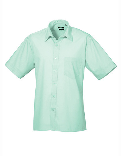 Premier Workwear Men´s Poplin Short Sleeve Shirt Aqua