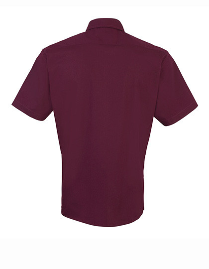 Premier Workwear Men´s Poplin Short Sleeve Shirt Aubergine