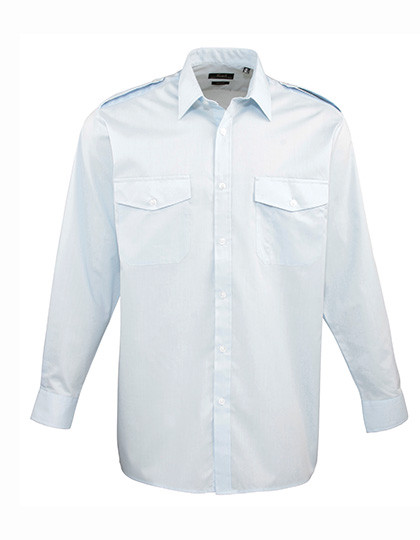 Premier Workwear Pilot Shirt Long Sleeve Light Blue (ca. Pantone 2717C)