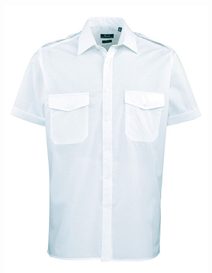 Premier Workwear Pilot Shirt Short Sleeve Light Blue (ca. Pantone 2717C)