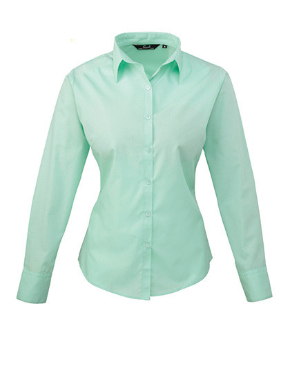 Premier Workwear Women´s Poplin Long Sleeve Blouse Aqua