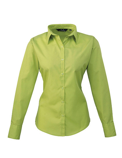 Premier Workwear Women´s Poplin Long Sleeve Blouse Lime (ca. Pantone 2304C)